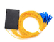 1 * 4 1 * 8 Bộ chia PLC sợi quang loại hộp ABS với đầu nối SC / APC